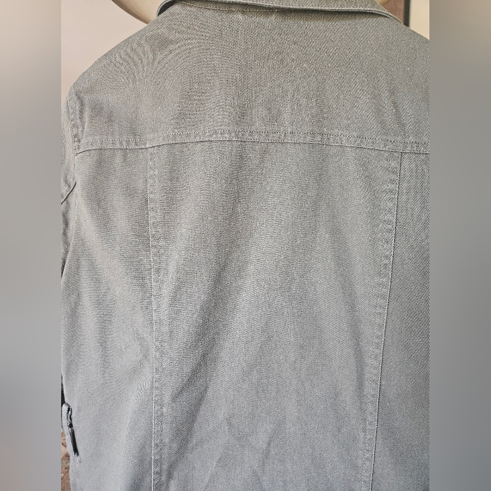 NWOT Levi Strauss & Company Women's Safari Denim Olive Green Utility Jacket - Picture 10 of 16